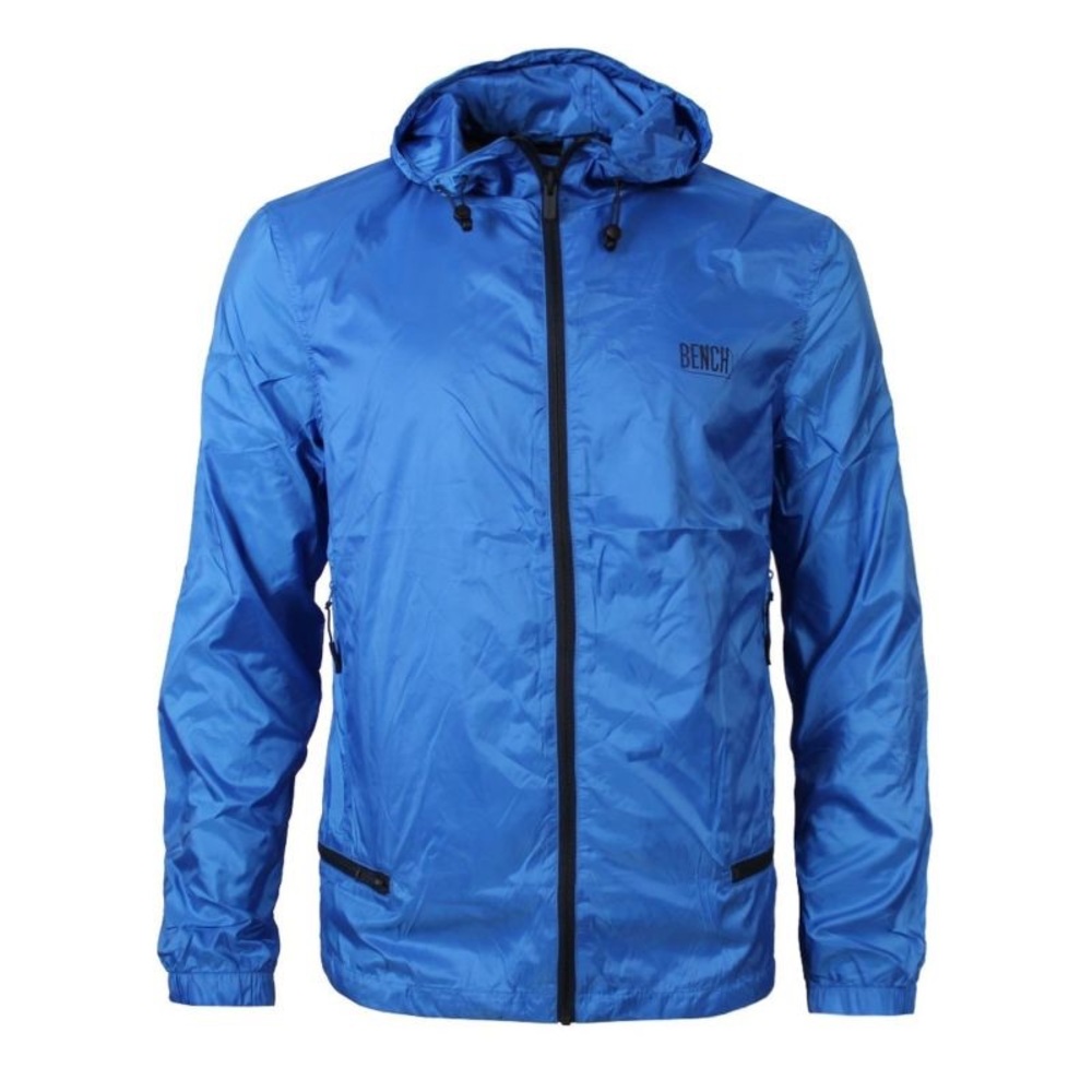 Bench Blue Utility Jacket with Hood and Water-Resistant Fabric